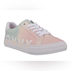 Women's Tommy Hilfiger Mightee lace up Pink Green Ombre Sneakers